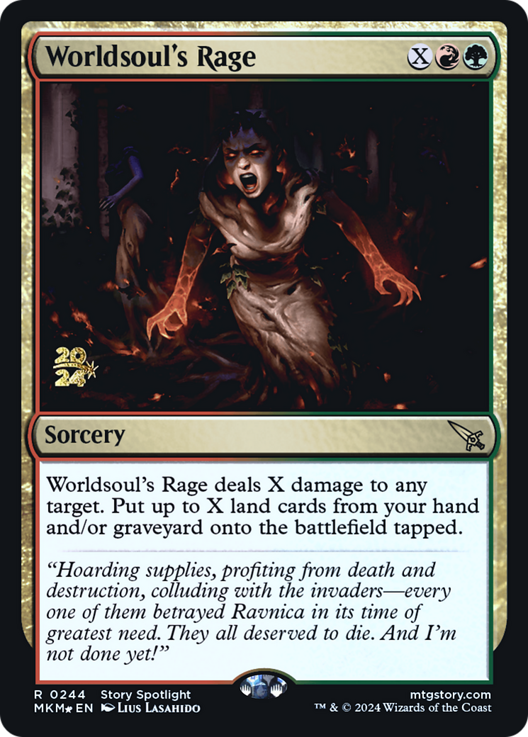 Worldsoul's Rage [Murders at Karlov Manor Prerelease Promos] | Amazing Games TCG