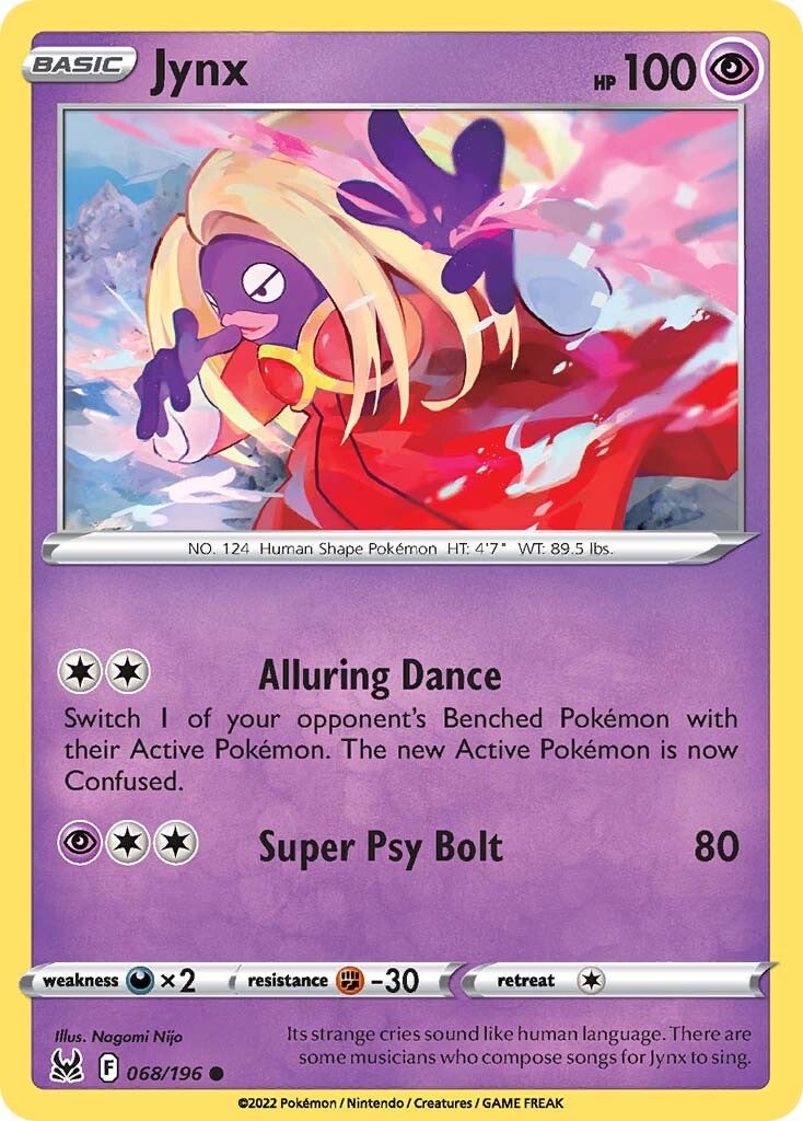 Jynx (068/196) [Sword & Shield: Lost Origin] | Amazing Games TCG