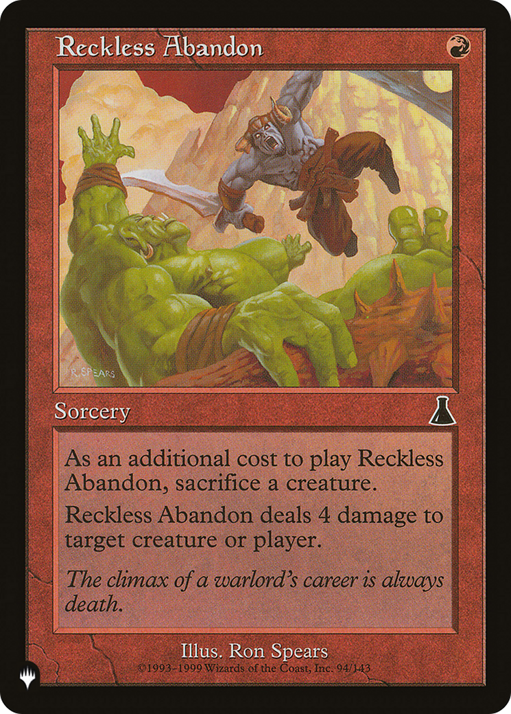 Reckless Abandon [The List Reprints] | Amazing Games TCG