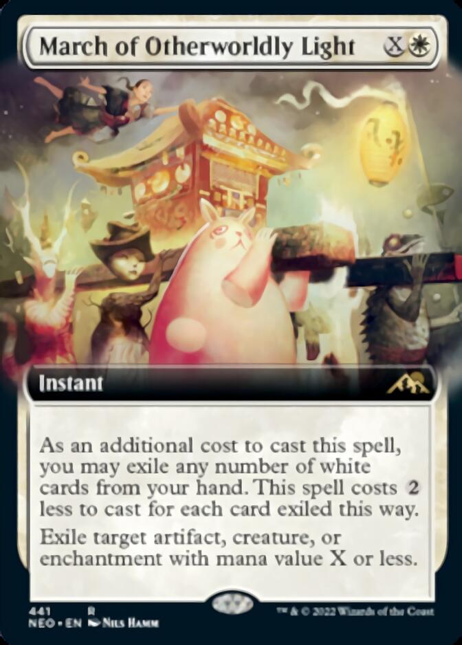 March of Otherworldly Light (Extended Art) [Kamigawa: Neon Dynasty] | Amazing Games TCG