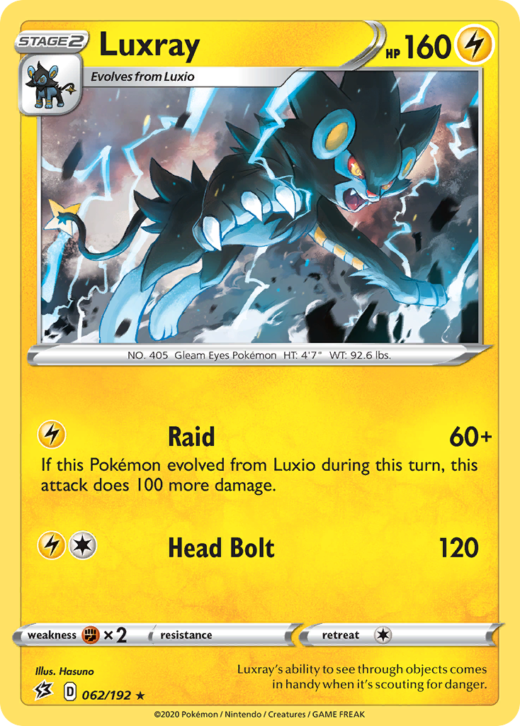 Luxray (062/192) [Sword & Shield: Rebel Clash] | Amazing Games TCG