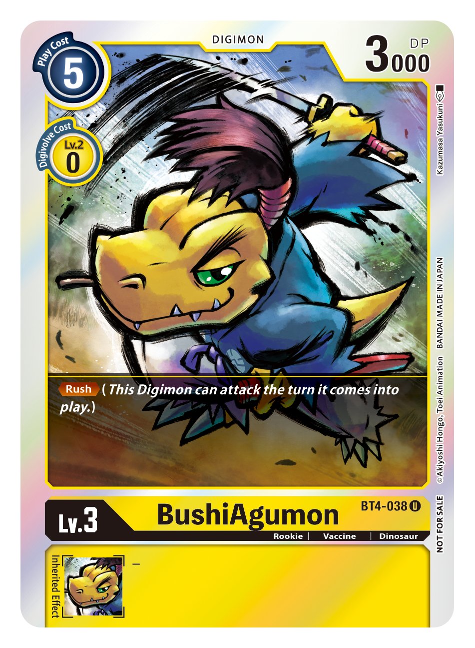 BushiAgumon [BT4-038] (Event Pack 2) [Great Legend] | Amazing Games TCG