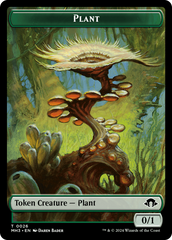 Plant (Ripple Foil) // Zombie Double-Sided Token [Modern Horizons 3 Tokens] | Amazing Games TCG