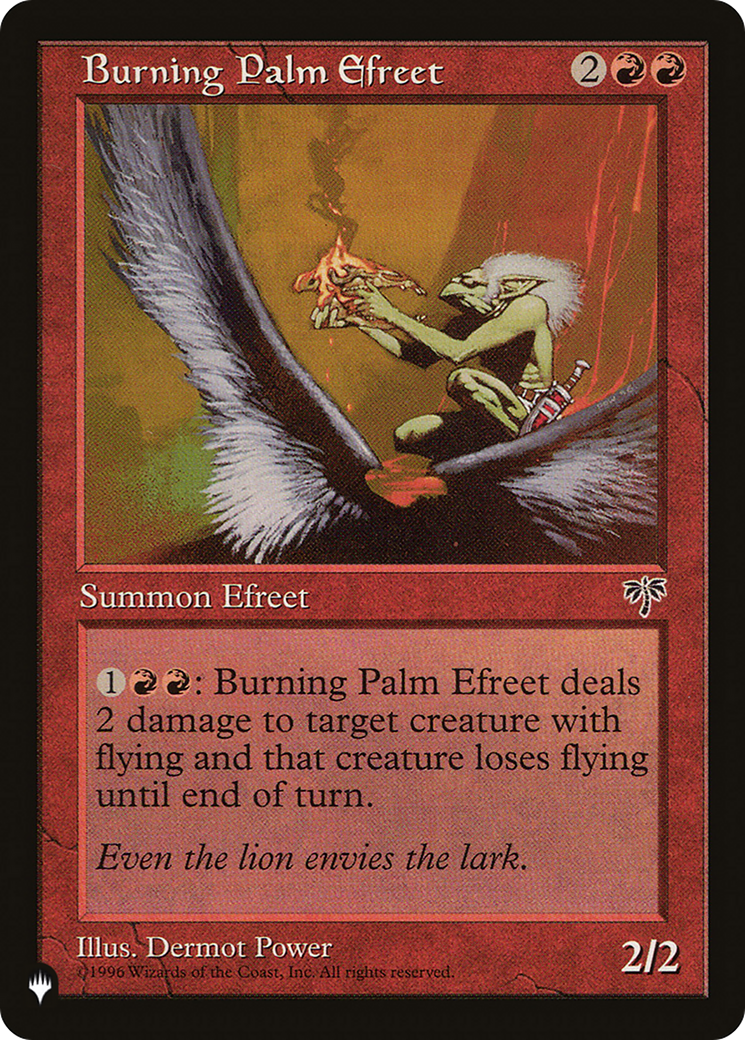 Burning Palm Efreet [The List Reprints] | Amazing Games TCG