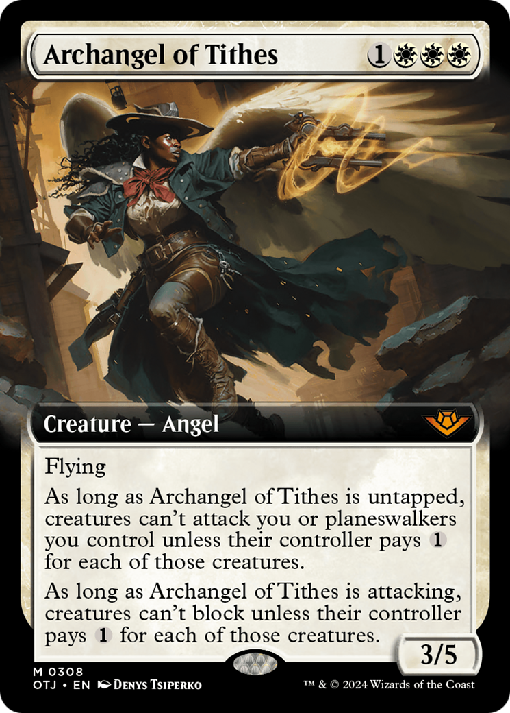 Archangel of Tithes (Extended Art) [Outlaws of Thunder Junction] | Amazing Games TCG