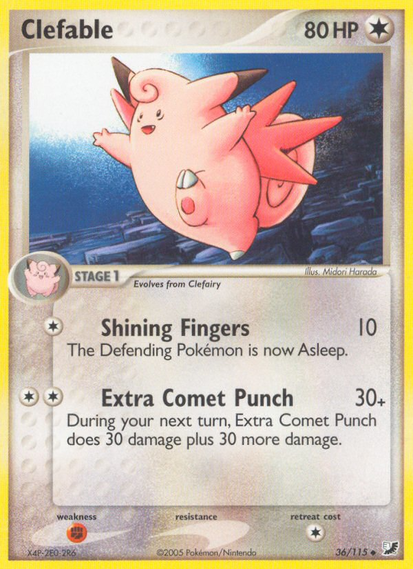 Clefable (36/115) [EX: Unseen Forces] | Amazing Games TCG