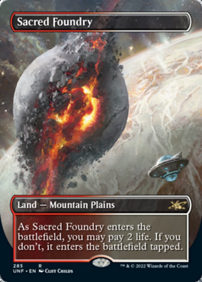 Sacred Foundry (Borderless) [Unfinity] | Amazing Games TCG