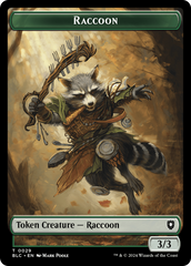 Rat // Raccoon Double-Sided Token [Bloomburrow Commander Tokens] | Amazing Games TCG