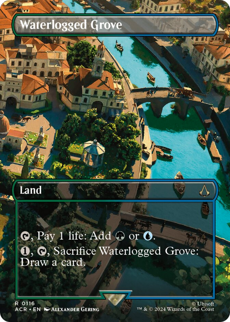 Waterlogged Grove (Borderless) [Assassin's Creed] | Amazing Games TCG