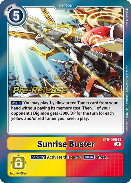 Sunrise Buster [BT9-099] [X Record Pre-Release Promos] | Amazing Games TCG