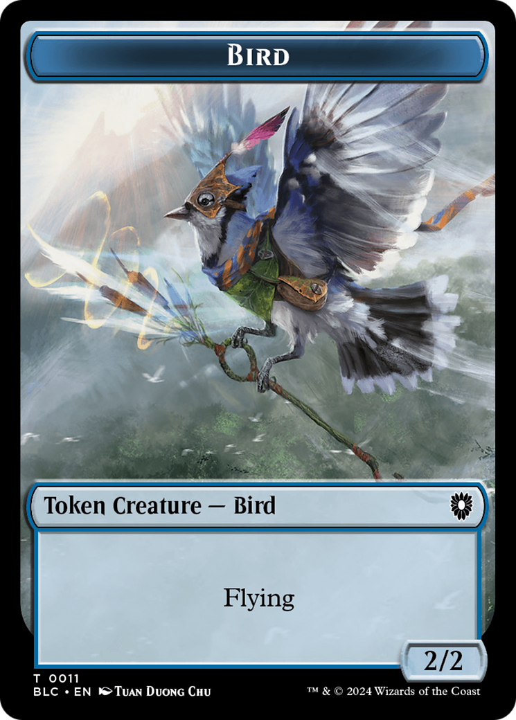 Bird (011) // Shark Double-Sided Token [Bloomburrow Commander Tokens] | Amazing Games TCG