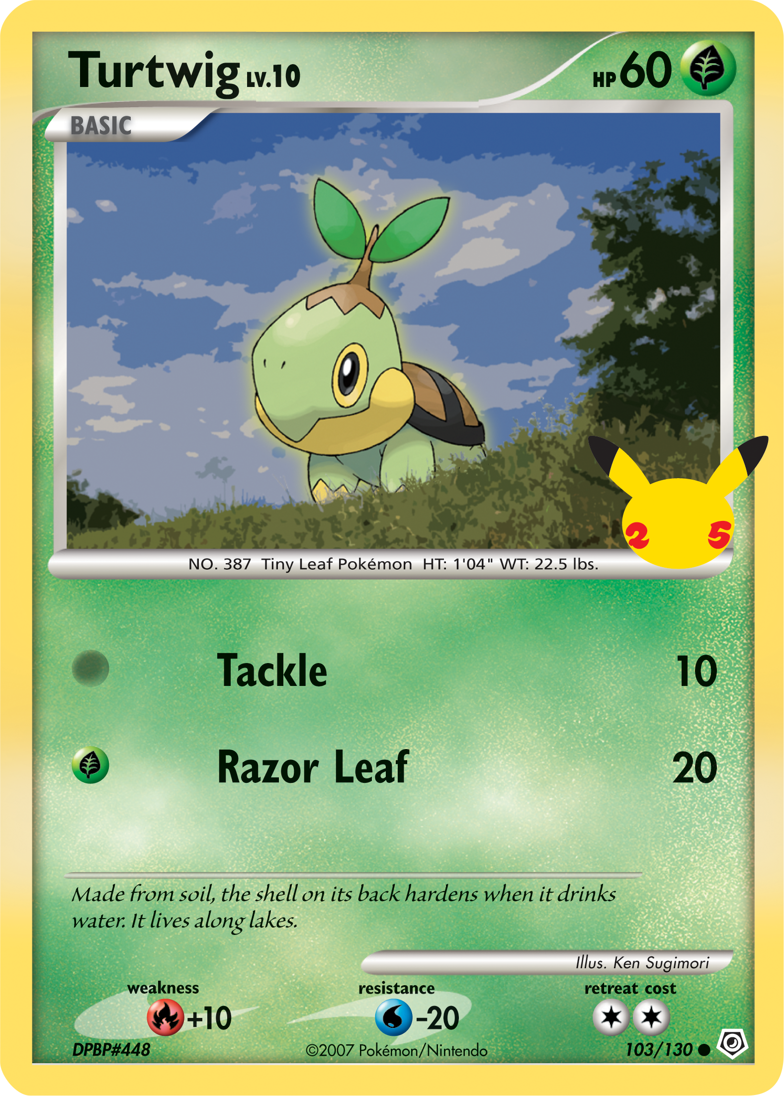 Turtwig (103/130) (Jumbo Card) [First Partner Pack] | Amazing Games TCG