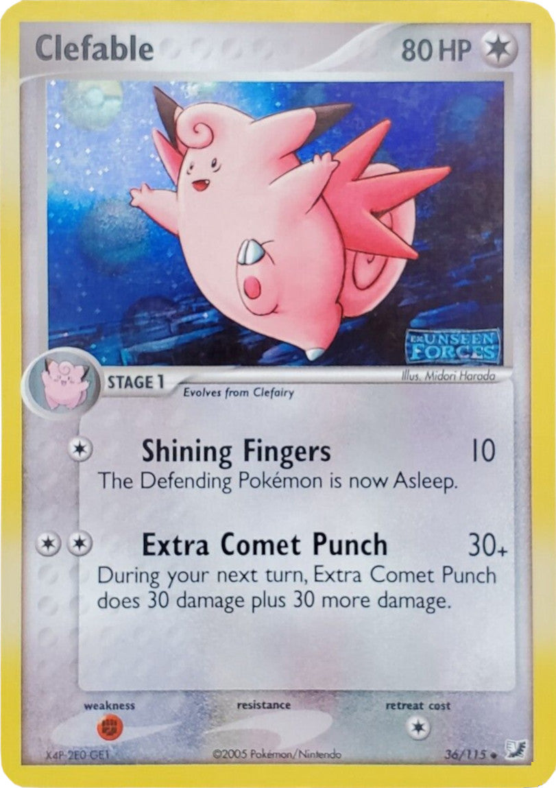 Clefable (36/115) (Stamped) [EX: Unseen Forces] | Amazing Games TCG