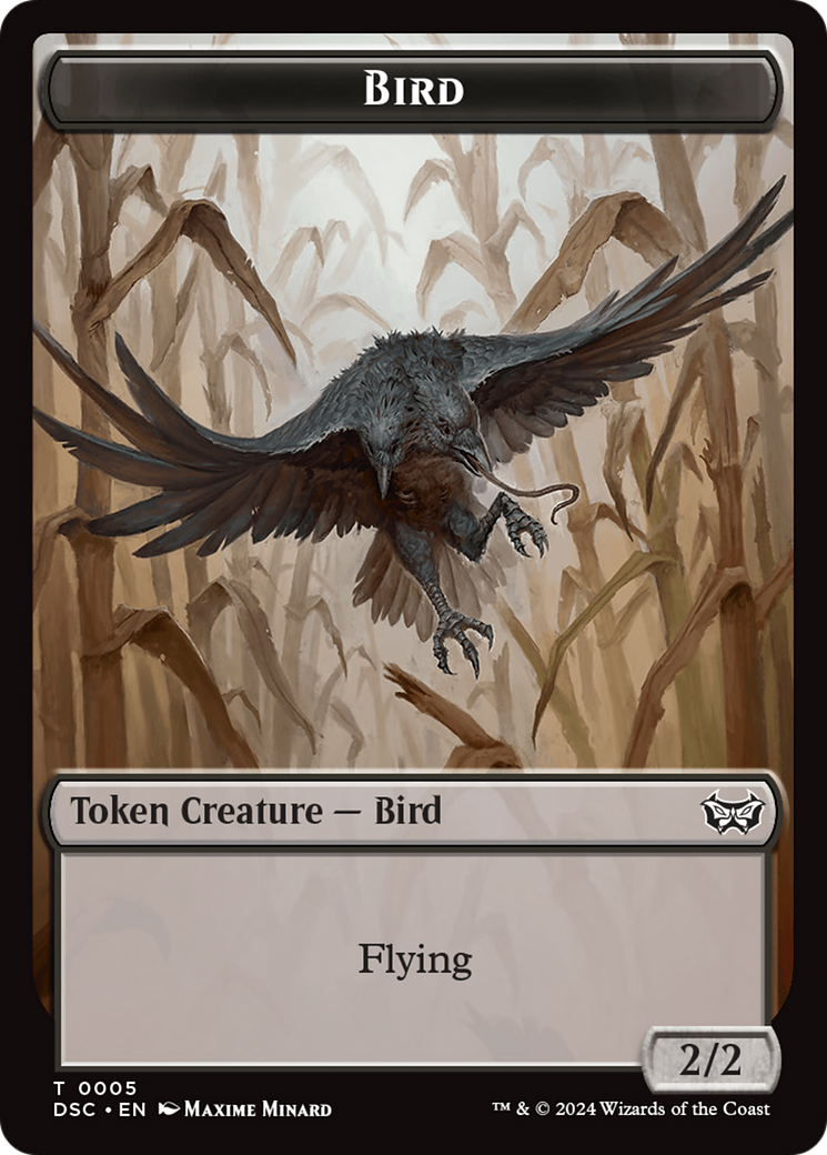 Elemental // Bird Double-Sided Token [Duskmourn: House of Horror Commander Tokens] | Amazing Games TCG