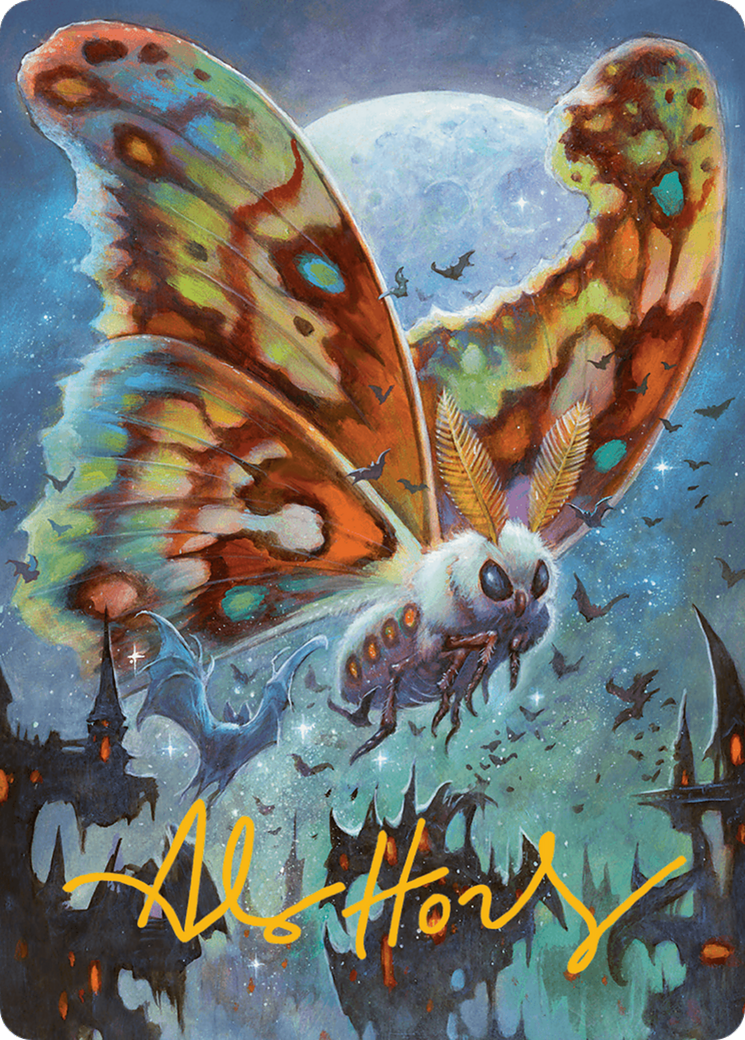 Luminous Broodmoth Art Card (Gold-Stamped Signature) [Bloomburrow Art Series] | Amazing Games TCG