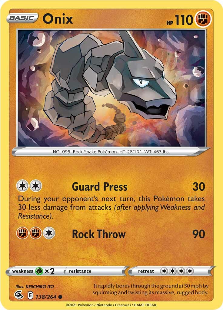 Onix (138/264) [Sword & Shield: Fusion Strike] | Amazing Games TCG