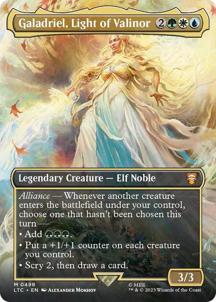 Galadriel, Light of Valinor (Borderless) [The Lord of the Rings: Tales of Middle-Earth Commander] | Amazing Games TCG