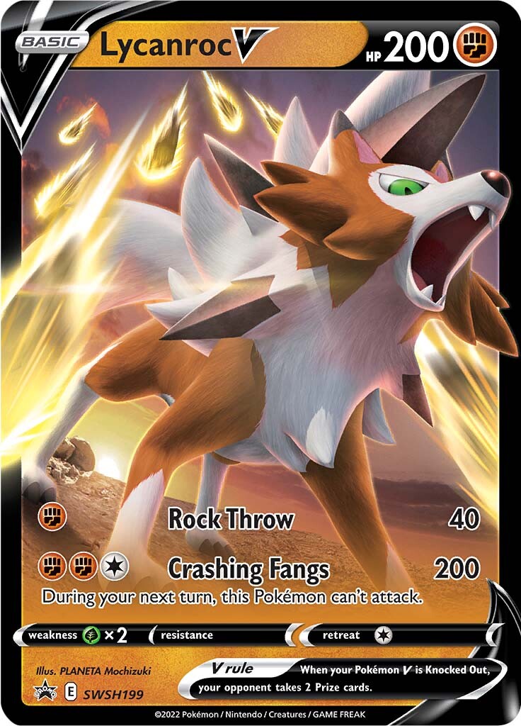 Lycanroc V (SWSH199) [Sword & Shield: Black Star Promos] | Amazing Games TCG