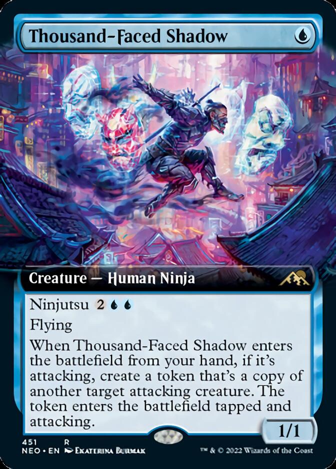 Thousand-Faced Shadow (Extended Art) [Kamigawa: Neon Dynasty] | Amazing Games TCG