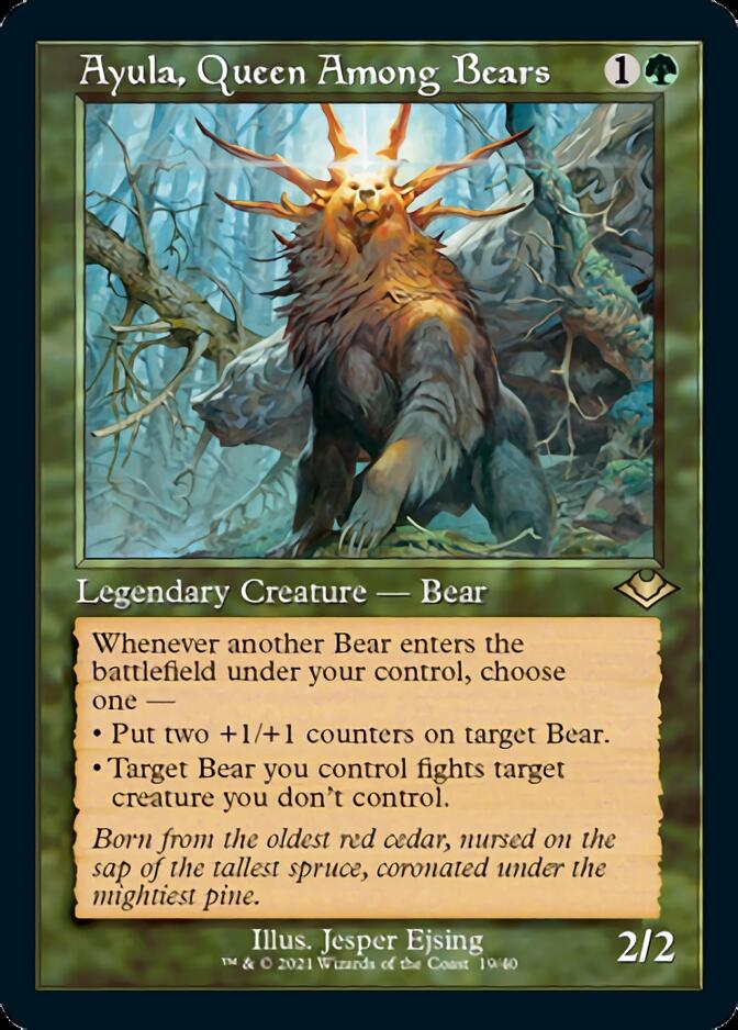 Ayula, Queen Among Bears (Retro Foil Etched) [Modern Horizons] | Amazing Games TCG