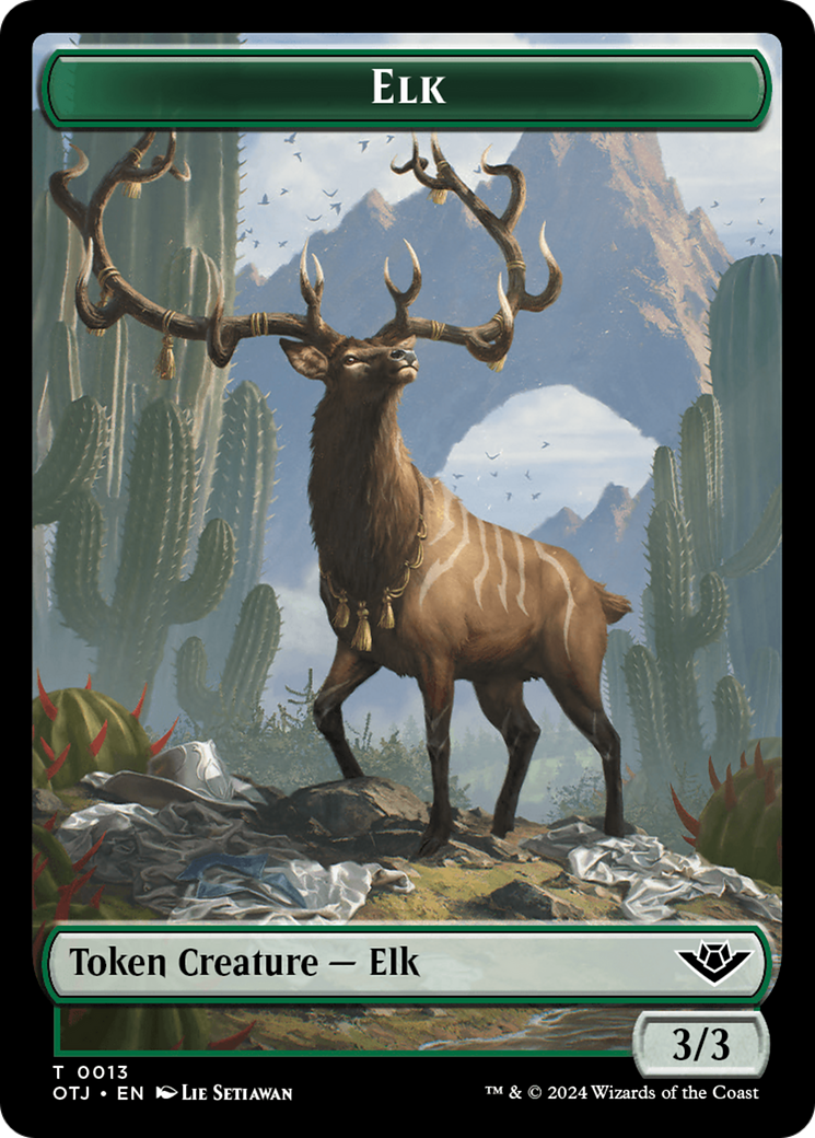 Elk Token [Outlaws of Thunder Junction Tokens] | Amazing Games TCG