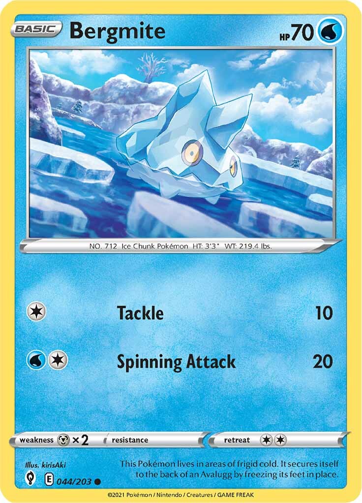 Bergmite (044/203) [Sword & Shield: Evolving Skies] | Amazing Games TCG