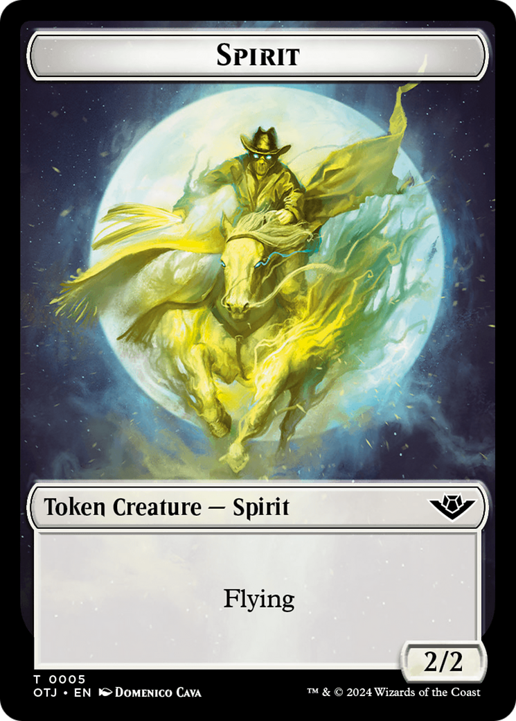 Spirit Token [Outlaws of Thunder Junction Tokens] | Amazing Games TCG