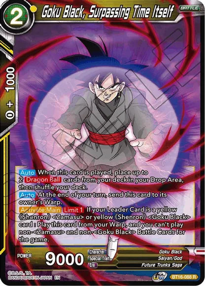 Goku Black, Surpassing Time itself (BT16-088) [Realm of the Gods] | Amazing Games TCG