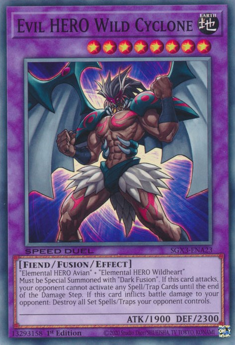 Evil HERO Wild Cyclone [SGX3-ENA23] Common | Amazing Games TCG