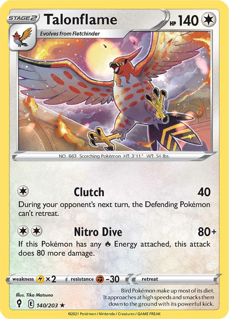 Talonflame (140/203) [Sword & Shield: Evolving Skies] | Amazing Games TCG