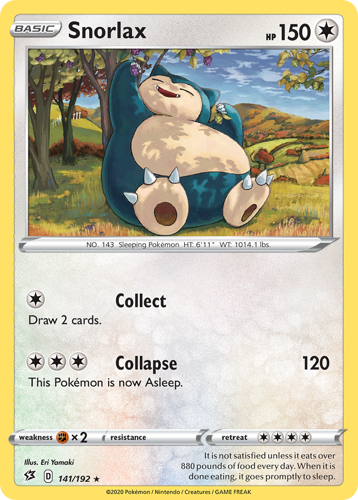 Snorlax (141/192) (Cosmos Holo) [Sword & Shield: Rebel Clash] | Amazing Games TCG