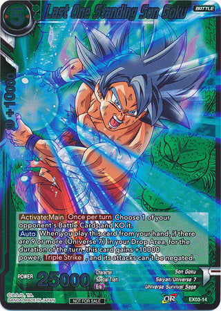 Last One Standing Son Goku (Event Pack 2 - 2018) (EX03-14) [Promotion Cards] | Amazing Games TCG