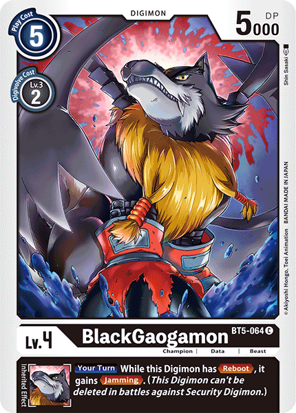 BlackGaogamon [BT5-064] [Battle of Omni] | Amazing Games TCG