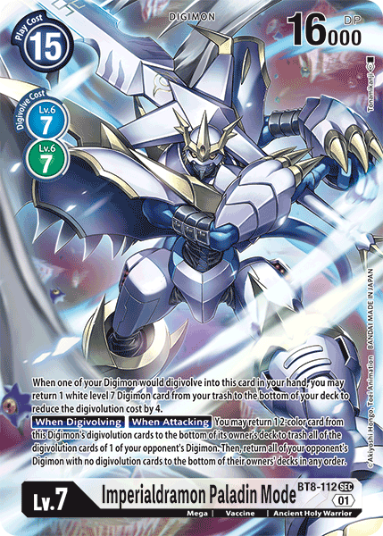 Imperialdramon: Paladin Mode [BT8-112] (Alternate Art) [New Awakening] | Amazing Games TCG