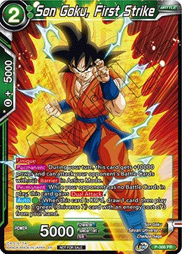 Son Goku, First Strike (Tournament Pack Vol. 8) (P-386) [Tournament Promotion Cards] | Amazing Games TCG