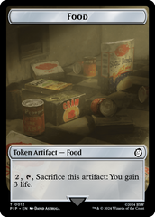 Warrior // Food (0012) Double-Sided Token [Fallout Tokens] | Amazing Games TCG