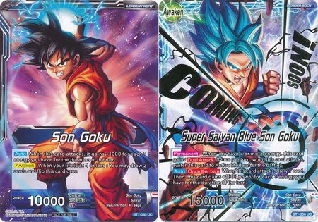 Son Goku // Super Saiyan Blue Son Goku (Hot Stamped) (BT1-030) [Promotion Cards] | Amazing Games TCG