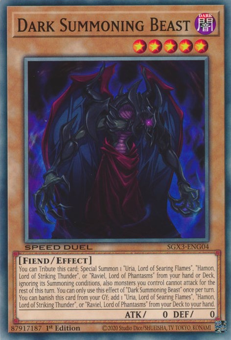 Dark Summoning Beast [SGX3-ENG04] Common | Amazing Games TCG