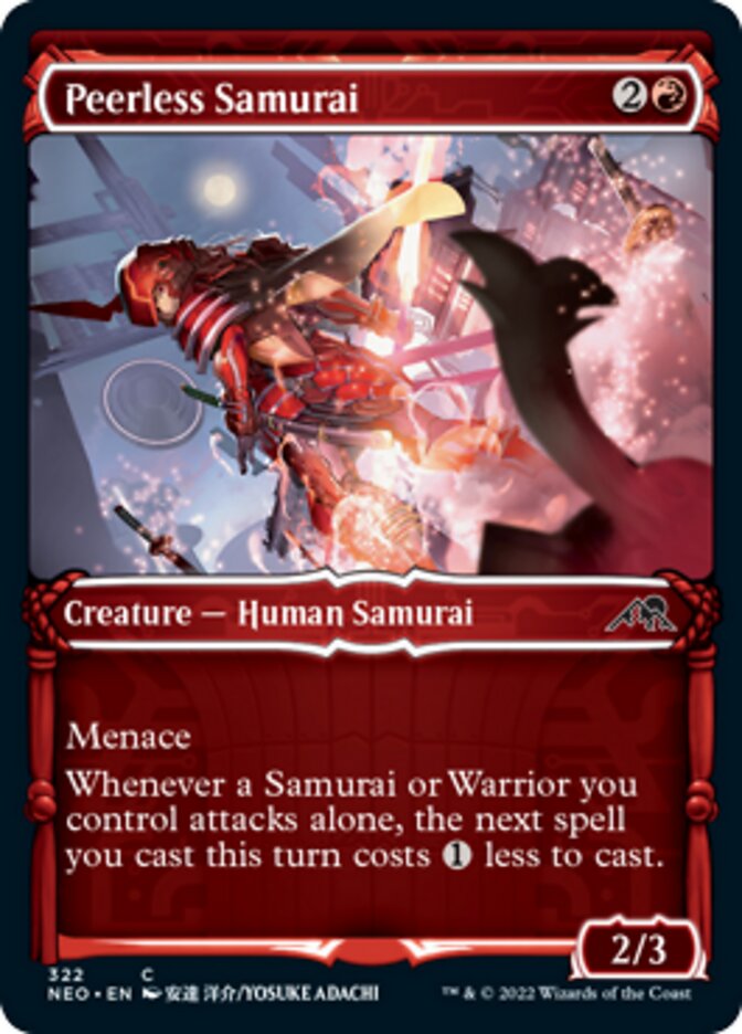 Peerless Samurai (Showcase Samurai) [Kamigawa: Neon Dynasty] | Amazing Games TCG