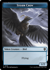 Storm Crow // Frog Lizard Double-Sided Token [Bloomburrow Commander Tokens] | Amazing Games TCG