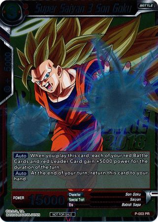 Super Saiyan 3 Son Goku (Metallic Foil) (Event Pack 2018) (P-003) [Promotion Cards] | Amazing Games TCG