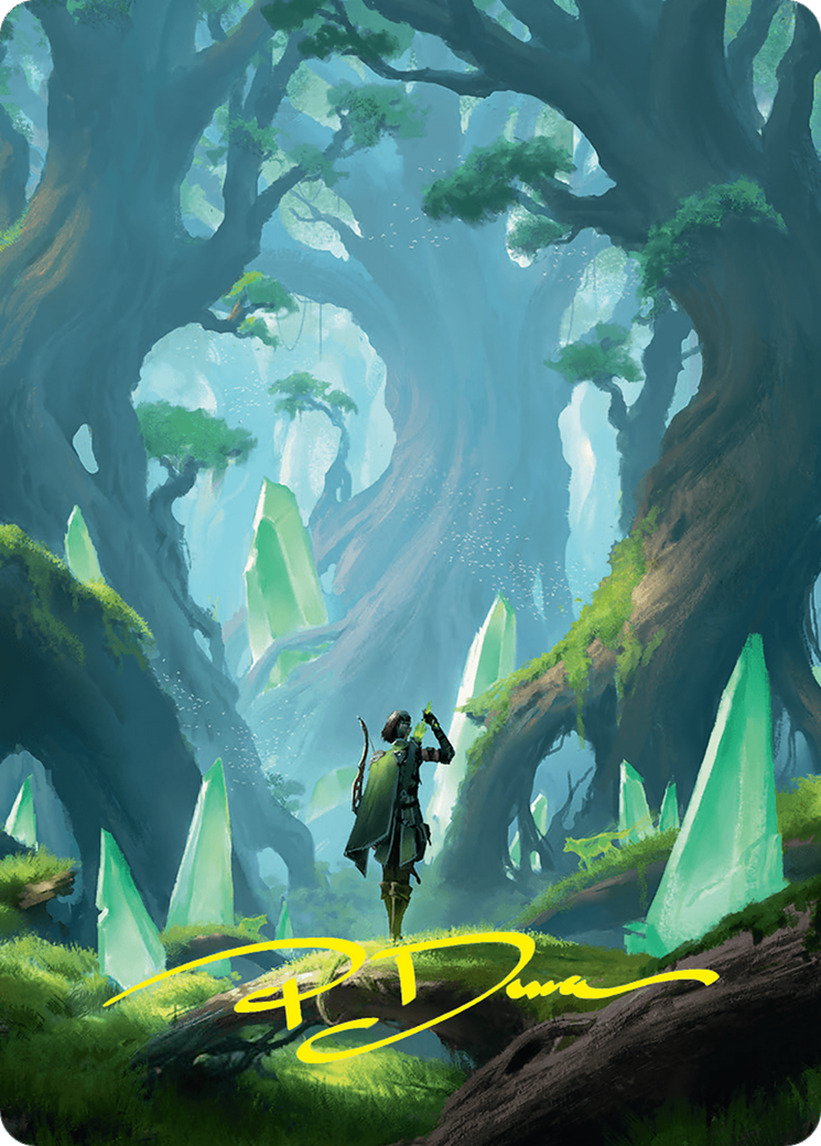 Forest Art Card (25/54) (Gold-Stamped Signature) [Foundations Art Series] | Amazing Games TCG