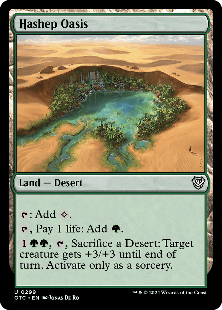 Hashep Oasis [Outlaws of Thunder Junction Commander] | Amazing Games TCG