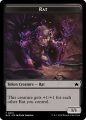 Rat // Splash Lasher Double-Sided Token [Bloomburrow Tokens] | Amazing Games TCG