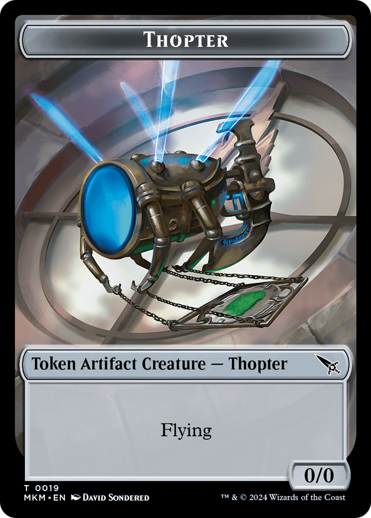 Thopter (0020) // Thopter (0019) Double-Sided Token [Murders at Karlov Manor Tokens] | Amazing Games TCG