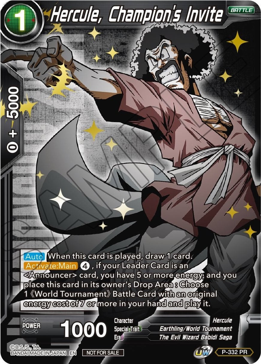 Hercule, Champion's Invite (Gold Stamped) (P-332) [Tournament Promotion Cards] | Amazing Games TCG