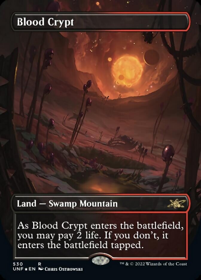 Blood Crypt (Borderless) (Galaxy Foil) [Unfinity] | Amazing Games TCG