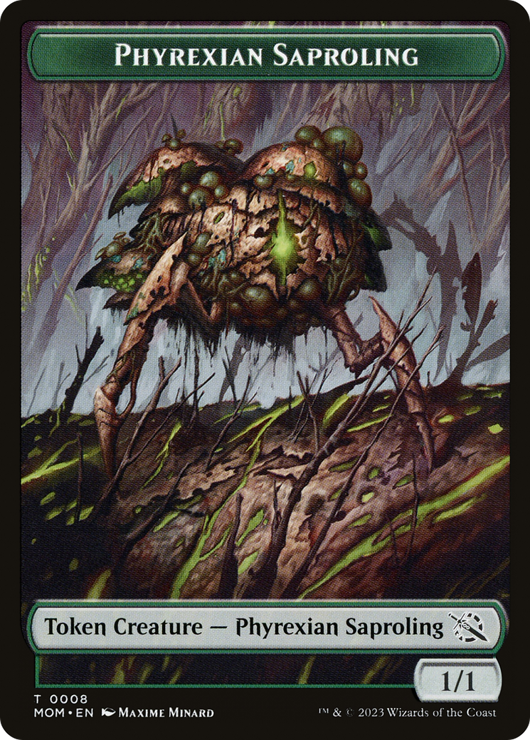 Treasure (20) // Phyrexian Saproling Double-Sided Token [March of the Machine Tokens] | Amazing Games TCG