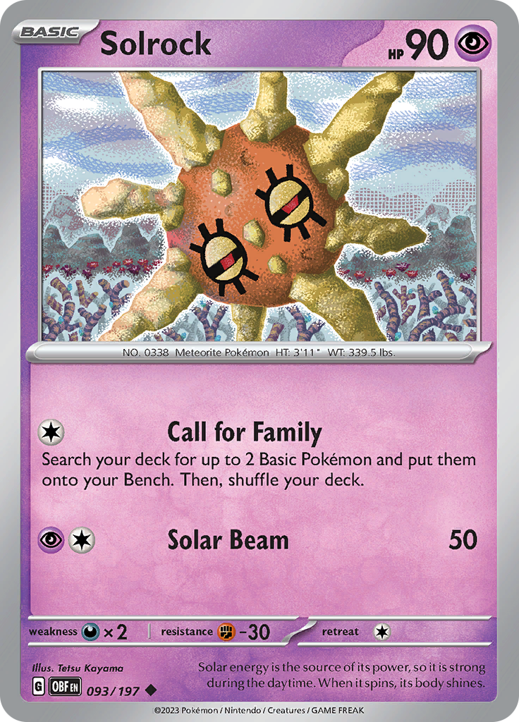 Solrock (093/197) [Scarlet & Violet: Obsidian Flames] | Amazing Games TCG