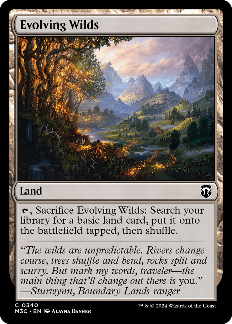 Evolving Wilds (Ripple Foil) [Modern Horizons 3 Commander] | Amazing Games TCG